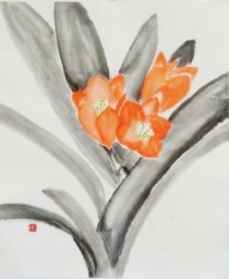 「君子蘭」 F8 高橋宏行 「君子蘭」 F8 高橋宏行