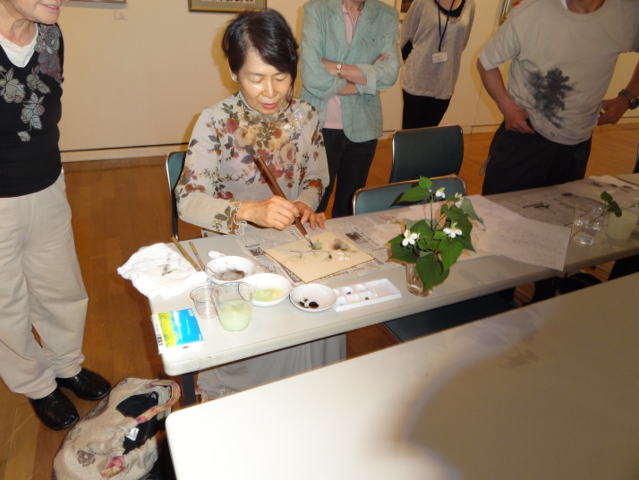 墨絵体験講習会　講師戸田みどり