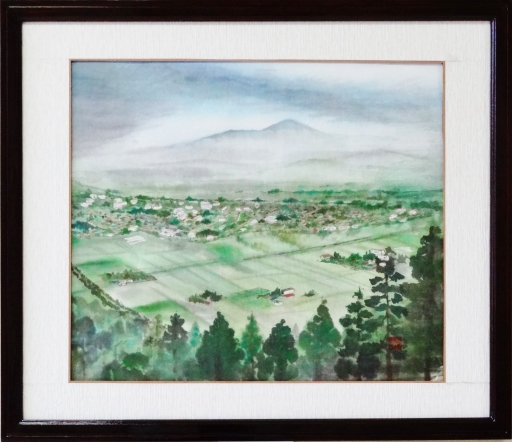 「故郷の風景」　　F10　　植木克彦