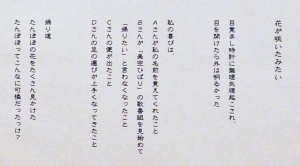 「花が咲いたみたい」　詩：めい　　絵：植木克彦