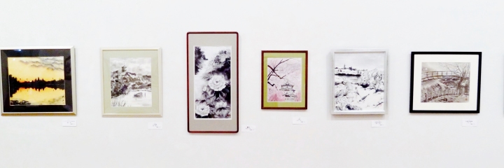 会場作品景　　水墨画