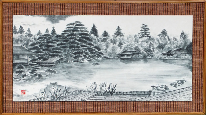 「庭園風景」　植木克彦