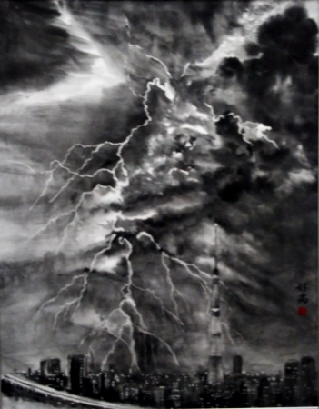 「雷鳴」　F50　第５８回現水展　奨励賞受賞