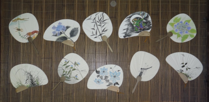 自習で制作した創作団扇