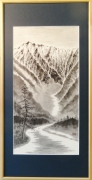 「上高地冬景色」　　半切1/2　市川善朗