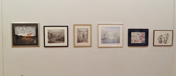 会場作品景　水墨画