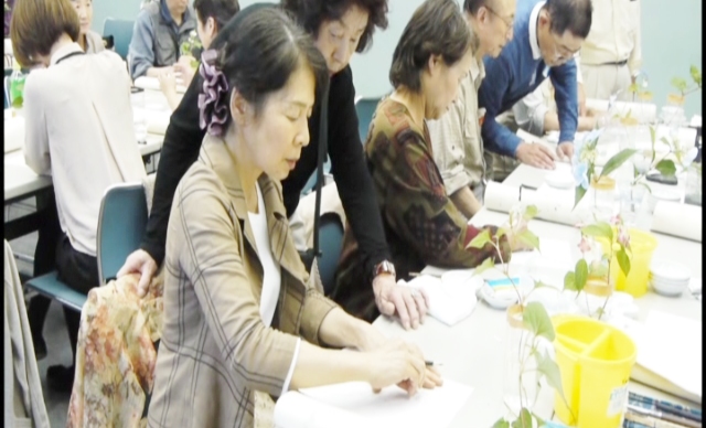 水墨画体験講習会　講師　戸田みどり先生