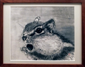 「頬ばりすぎ」F8 齋藤義保 「頬ばりすぎ」F8 齋藤義保