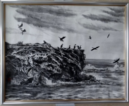 「潮騒に舞う」　F50　講師松尾好高先生