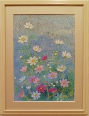 友情出品　「秋桜」　P12　戸田みどり（日本画家）　