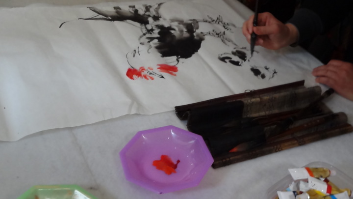 老年大学講師のワークショップ作品