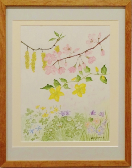 庭の春　斎藤義保