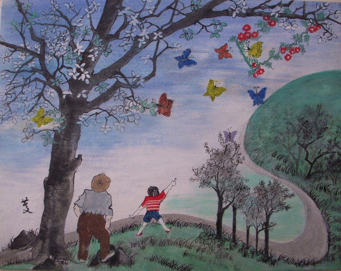 「成長」　詩：清水進　絵：松本慶子