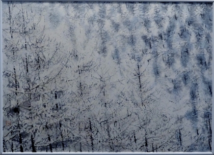 「カラマツ林の朝」　M12　河原公治