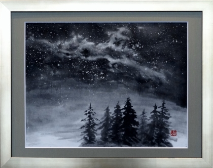 「煌めく銀河」　F8　　講師　松尾好高