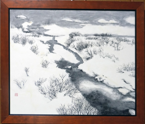 「最上川冬日和」　　河原公治