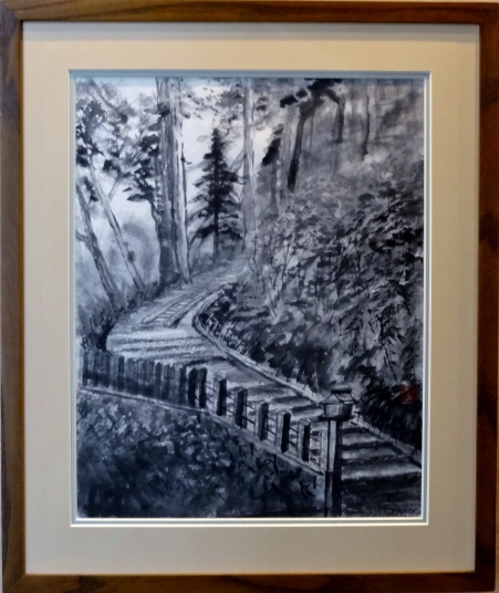 「坂道」　F8　須永文江