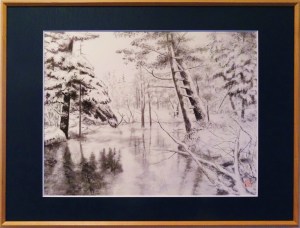 「上高地冬景色」　河原公治