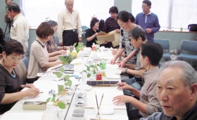 水墨画体験講習会　講師　戸田みどり先生